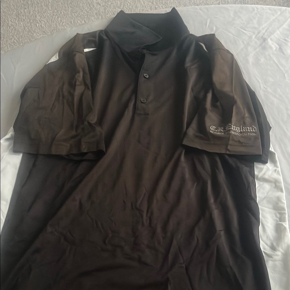 Greg Norman Collection Black Polo Shirt Classic Design